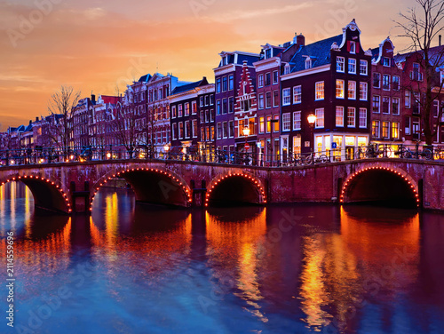 amsterdam at sunset