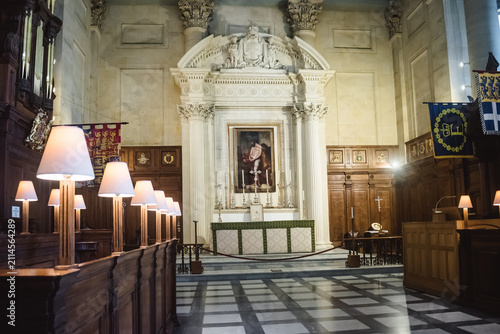 Altar with a painting inside St. Paul's Pro-Cathedral, Valletta MALTA