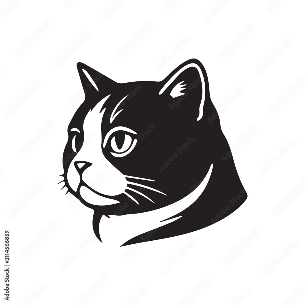 Obraz premium black cat vector illustration