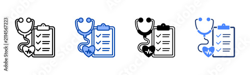 Foto Health Screening  Icon with Style Variations