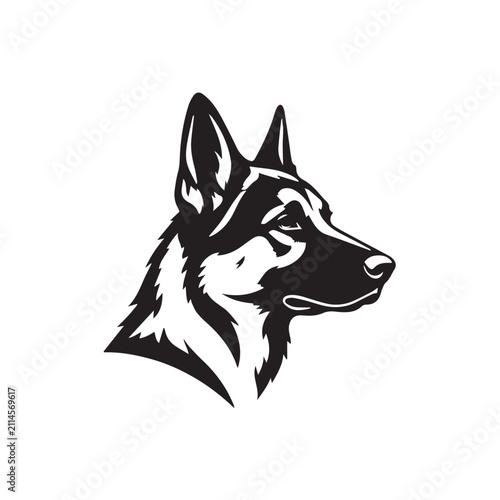 vector illustration of a german shepherd