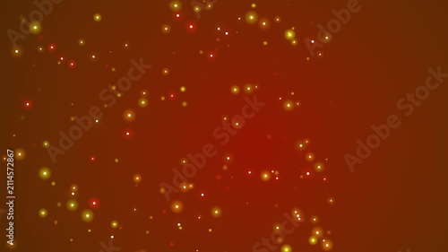 Abstract golden bokeh particles motion background video