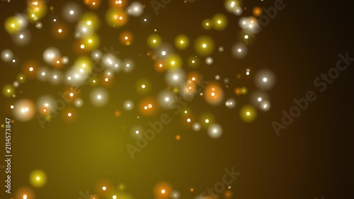 Abstract Golden Light Particles Floating Motion Background Video