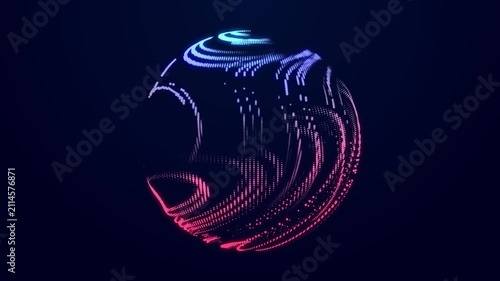Future-proof internet infrastructure and big data visualization via digital streaming. 3D rendering.