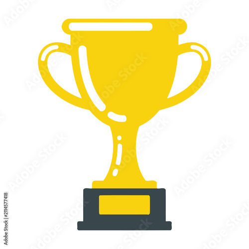 Bild auf Leinwand Golden trophy cup icon award symbol
