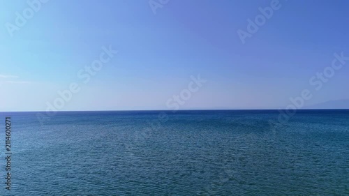 Calm Blue Sea Horizon Under Clear Sky | Peaceful Ocean Background 4K