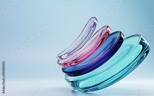 Abstract Color Abstract Transparent Glass Stack Background