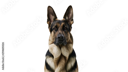Foto German Shepherd dog head portrait with alert ears