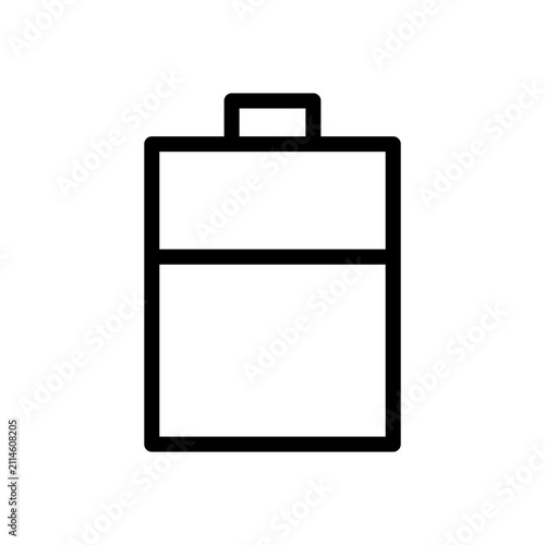 Battery energy line icon
