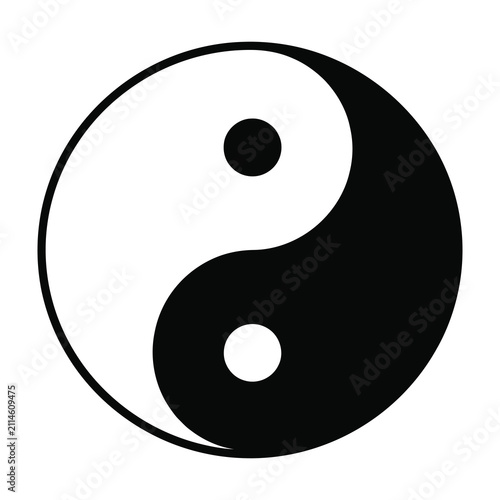 Bild auf Leinwand Classic Yin Yang Symbol Representing Balance And Harmony In Taoism Philosophy