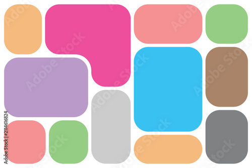 Foto set of Colorful Collage Bento Grid Vector Layout with Abstract Rounded Geometric Block, vibrant bento grid or collage with multi colors,bento pattern or frame design vibrant poster set