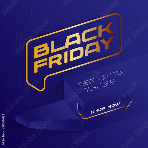 Minimalist promotional banner design for Black Friday sale