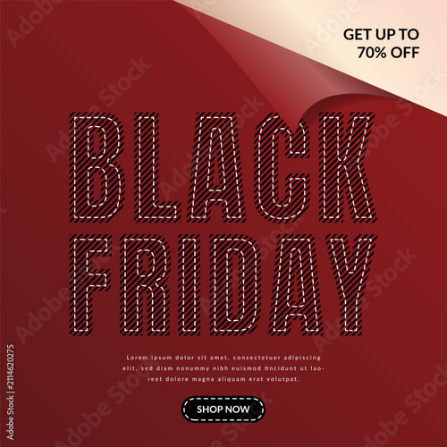 Minimalist promotional banner design for Black Friday sale