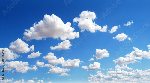 Photography Perfect Blue Sky Background - With Fluffy Clouds
