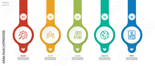 Infographic template business concept with step.