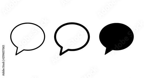 Speech Bubbles, Chat Icons, Communication Symbols. Vector Set for Messaging and Dialogue