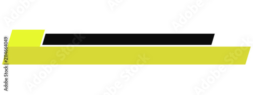 Modern Yellow and Black Corporate Lower Third Banner Transparent Background