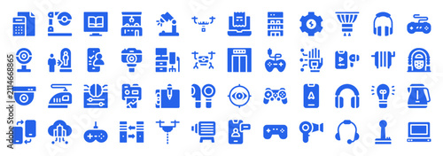 Gaming and Multimedia Icon Collection with Digital Entertainment Symbols