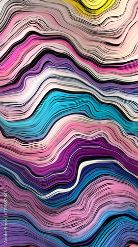 Pastel Flow Waves – Abstract Liquid Line Background