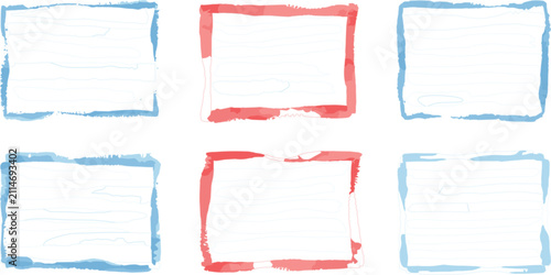 Set of Hand Drawn Watercolor Paint Brush Strokes and Artistic Watercolor Elements Collection for Creative Design Vector Illustration