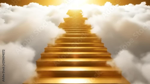 Golden Stairway to Heavenly Clouds.