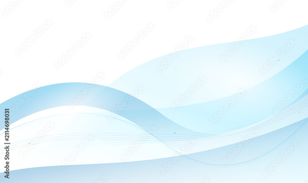 Obraz premium Light blue abstract background vector template with wavy lines for website banner