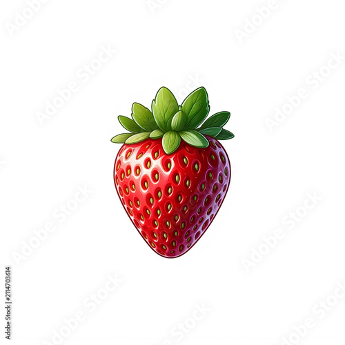 Strawberry fruit illustration isolated on transparent background
