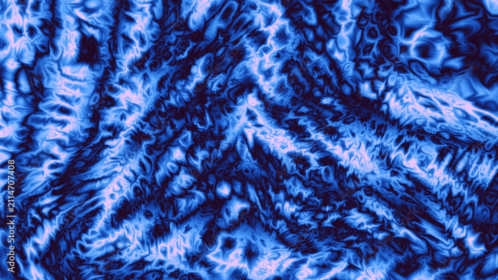 Obraz premium Dynamic abstract fluid waves in dark blue colors creating a liquid texture for artistic backgrounds.