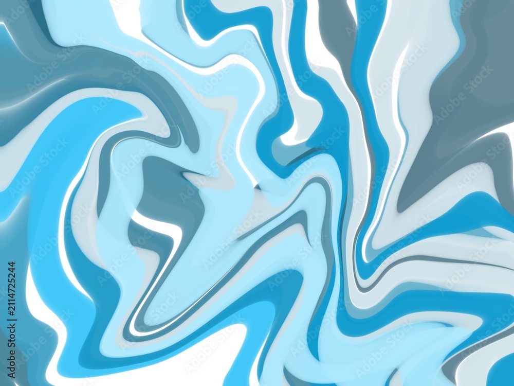 Fototapeta premium Abstract Blue Liquid Marble Texture Background