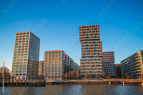 Riverside new developments residential apartments in Royal Wharf in Silvertown of East London, UK
