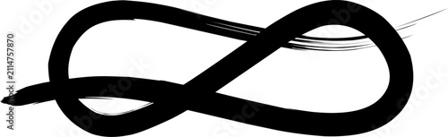 infinity sign with distressed brush texture, endless loop symbol and rough artistic.perfect for logos, tattoos, branding, posters, prints and modern designs. grunge vector