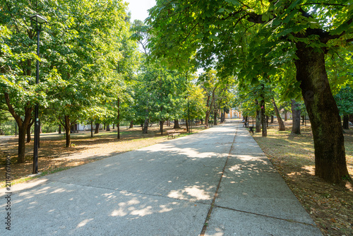 Quadro su tela Petrovic Park in Podgorica, Montenegro