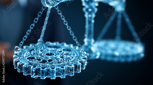 Abstract concept of workplace compliance supporting safe and lawful operations through policy monitoring, with copy space
