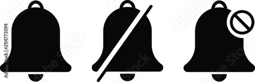 Foto Bell Reminder Notification Icon Set