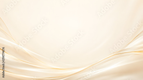 Luxury champagne gold silk drape background with flowing metallic curves and golden shine. generated by AI.