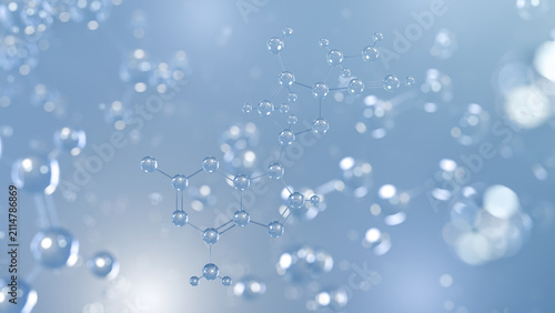 islatravir molecular structure 3d, antiviral drug structural chemical formula view from a microscope