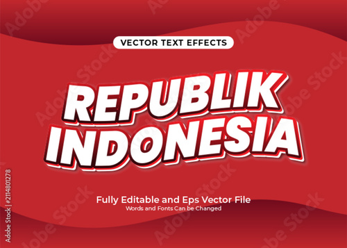 Republik indonesia text effect
