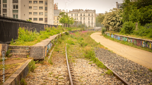 Old abandoned railway in Paris in France on June 25th 2026