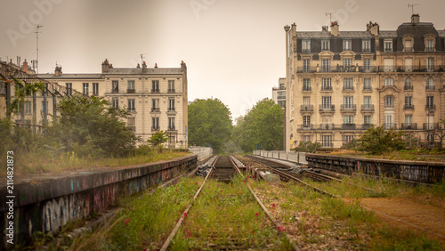 Old abandoned railway in Paris in France on June 25th 2026