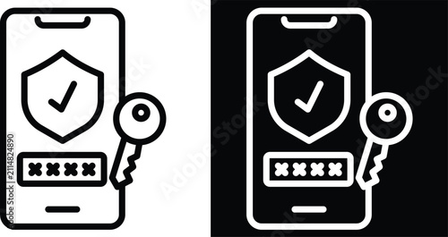access Two-tone version in black and white background