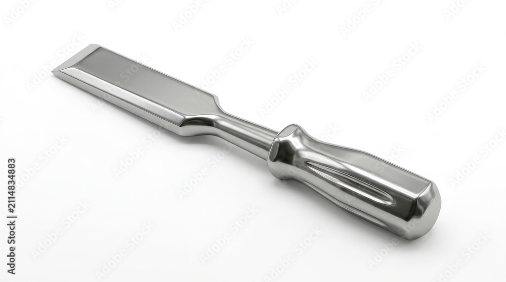 Fototapeta premium Polished Steel Masonry Chisel Tool Stock Photo