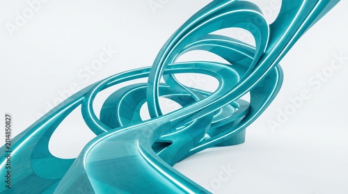Abstract blue liquid wave shapes flowing in a dynamic spiral motion with smooth curves and modern artistic style for creative digital background design and wallpaper illustration
