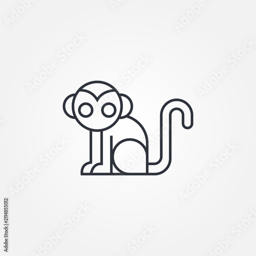 Photography monkey icon symbol illustration vector eps10 logo template design pattern seamle
