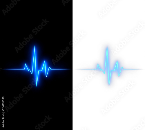 Canvastavla Electrocardiogram Heartbeat Line with Cardiology Pulse Signal and Medical Monito
