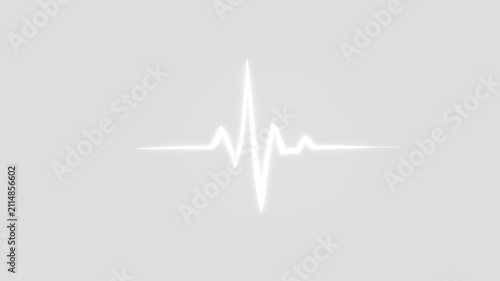 Foto Red Heart Rate Cardiogram with ECG Pulse Trace and Cardiovascular Rhythm, Medica