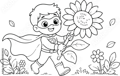 baby supper man vector 
