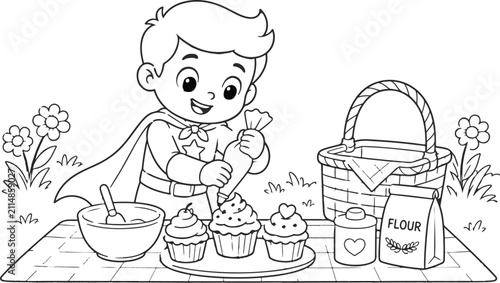 baby supper man vector 

