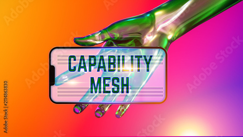 Capability Mesh Enterprise AI Infrastructure Concept 3D Render