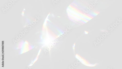Neon glitter png with glowing crystal shine, rainbow flare effect, optical reflection and abstract background composition.