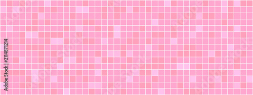 Square mosaic tile for pink bathroom rooms, vector